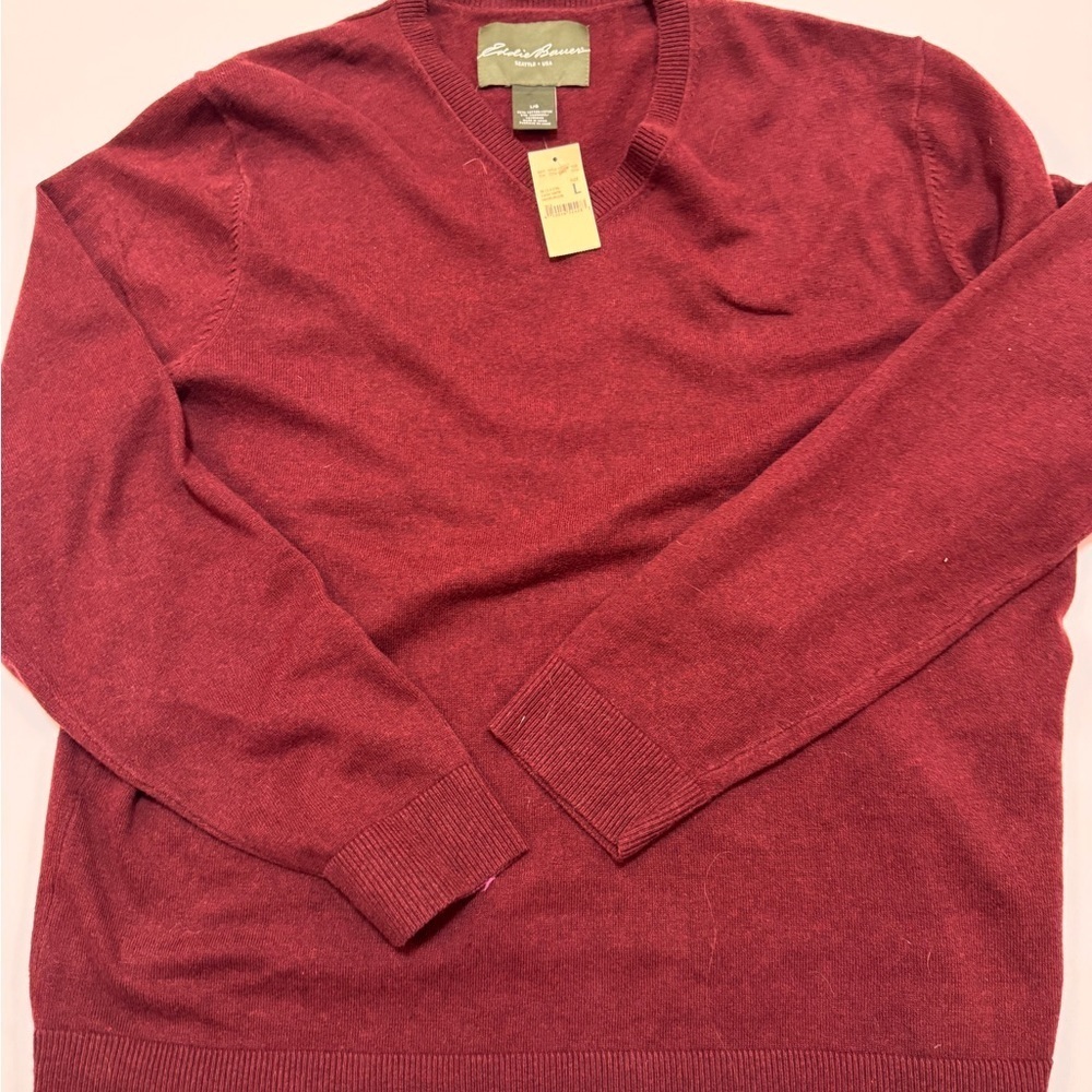 Eddie Bauer Vneck Sweater Lg